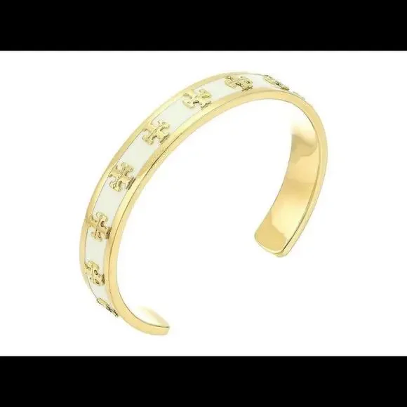 Tory Burch | Jewelry | Nwot Tory Burch Gold Logo White 